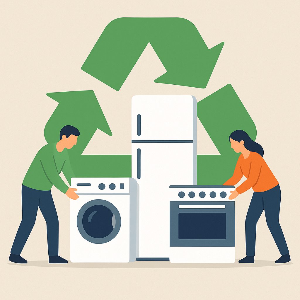 Återvining Urkopplad vitvaror